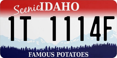 ID license plate 1T1114F