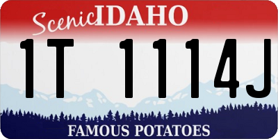 ID license plate 1T1114J