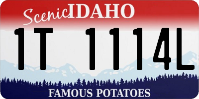 ID license plate 1T1114L