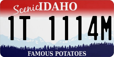 ID license plate 1T1114M