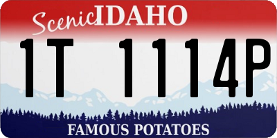 ID license plate 1T1114P