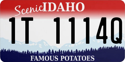 ID license plate 1T1114Q