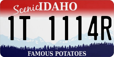 ID license plate 1T1114R