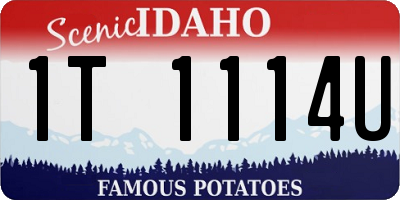 ID license plate 1T1114U