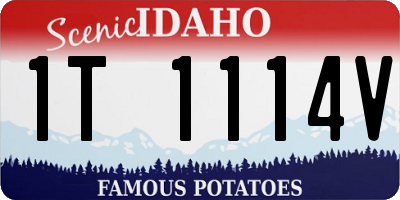 ID license plate 1T1114V