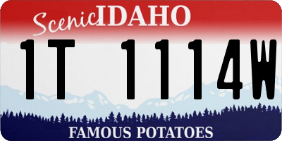 ID license plate 1T1114W