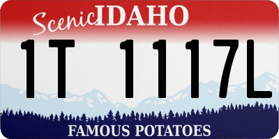ID license plate 1T1117L