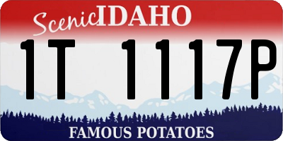 ID license plate 1T1117P