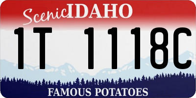 ID license plate 1T1118C