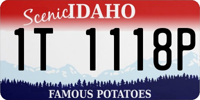 ID license plate 1T1118P