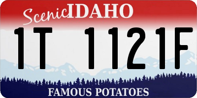 ID license plate 1T1121F