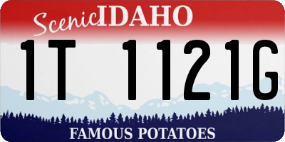 ID license plate 1T1121G