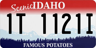ID license plate 1T1121I