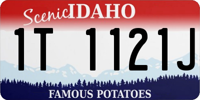 ID license plate 1T1121J
