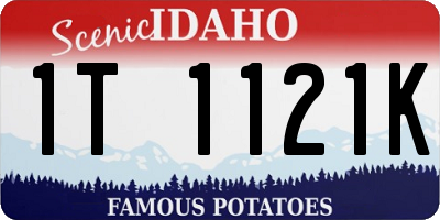 ID license plate 1T1121K