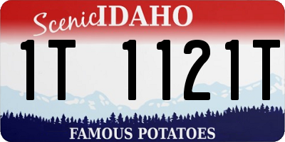 ID license plate 1T1121T