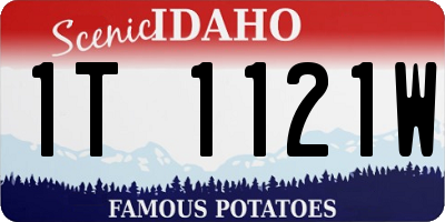 ID license plate 1T1121W