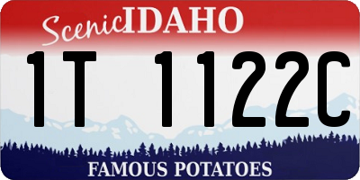 ID license plate 1T1122C
