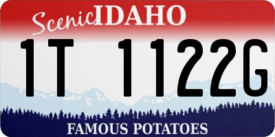 ID license plate 1T1122G