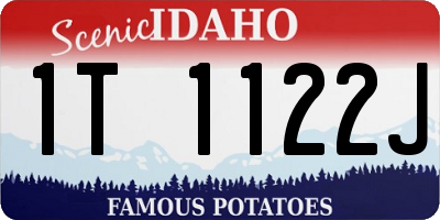 ID license plate 1T1122J
