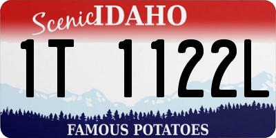 ID license plate 1T1122L