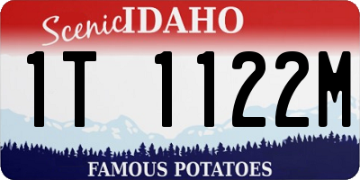 ID license plate 1T1122M