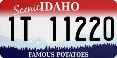 ID license plate 1T1122O