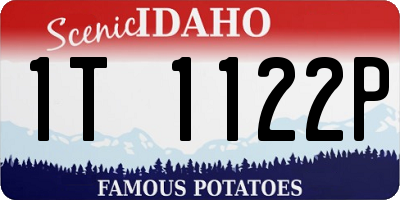 ID license plate 1T1122P