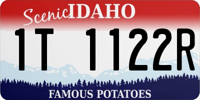 ID license plate 1T1122R