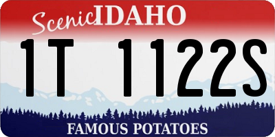 ID license plate 1T1122S