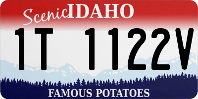 ID license plate 1T1122V