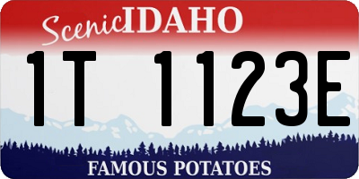 ID license plate 1T1123E