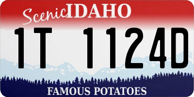 ID license plate 1T1124D
