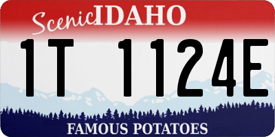 ID license plate 1T1124E