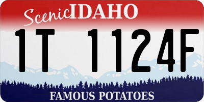 ID license plate 1T1124F