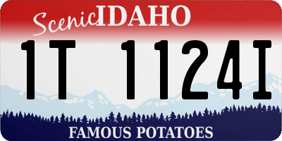 ID license plate 1T1124I