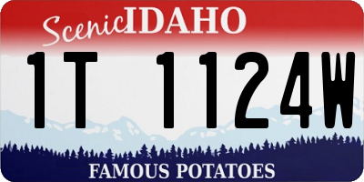 ID license plate 1T1124W