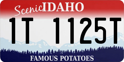 ID license plate 1T1125T