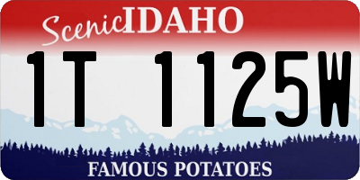 ID license plate 1T1125W