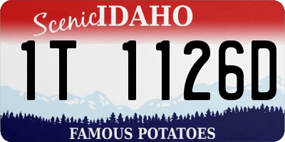 ID license plate 1T1126D
