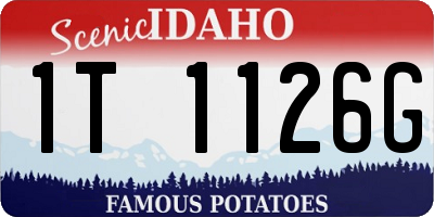 ID license plate 1T1126G