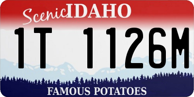 ID license plate 1T1126M
