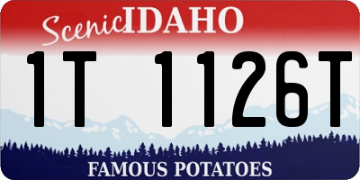 ID license plate 1T1126T