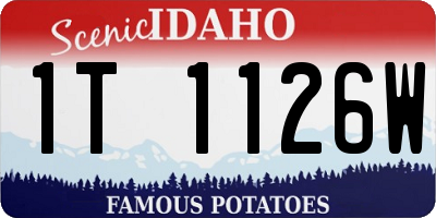 ID license plate 1T1126W