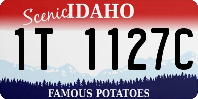 ID license plate 1T1127C