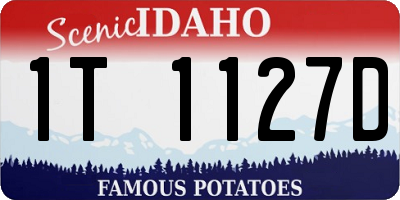 ID license plate 1T1127D