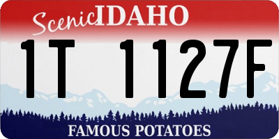 ID license plate 1T1127F