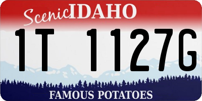 ID license plate 1T1127G