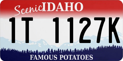 ID license plate 1T1127K