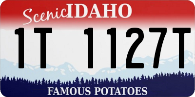 ID license plate 1T1127T